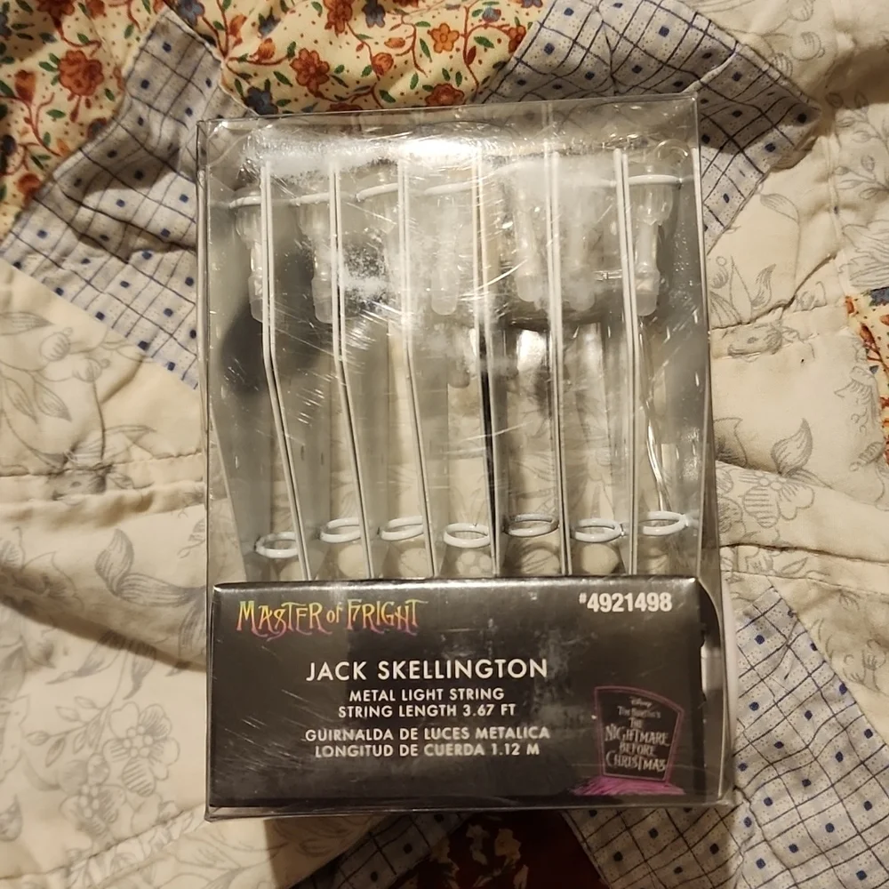 Disney Nightmare Before Christnas Jack Skellington Metal String Lights